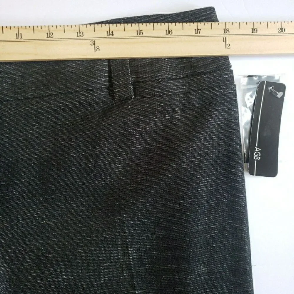 NWT AGB Black Dress Pants Stretch Career wear Office Workwear Women's 12 36x30